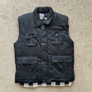 Branded Lion Vest Mens XL Vtg Full Zip Pockets Utility Polyester Fill Collared